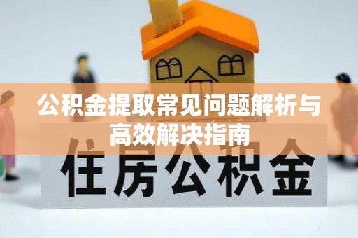 广饶公积金提取常见问题解析与高效解决指南