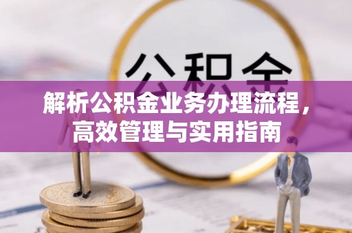 广饶解析公积金业务办理流程，高效管理与实用指南