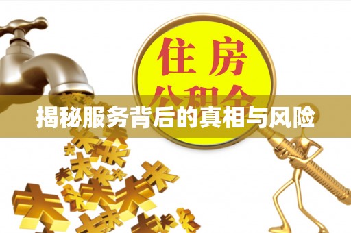 广饶揭秘服务背后的真相与风险