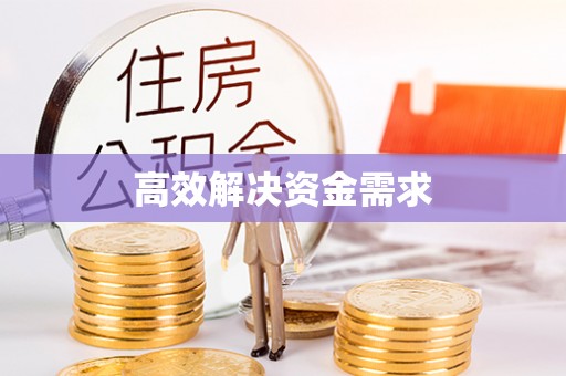 广饶高效解决资金需求