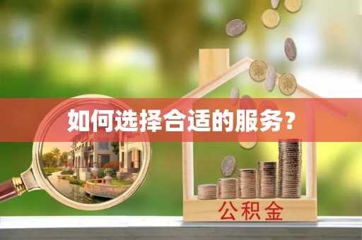 广饶如何选择合适的服务？