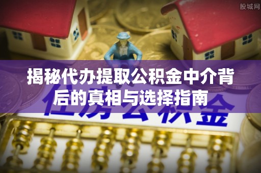 广饶揭秘代办提取公积金中介背后的真相与选择指南